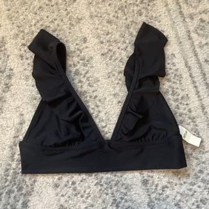 Aerie Long Line Ruffle Bikini Top - L